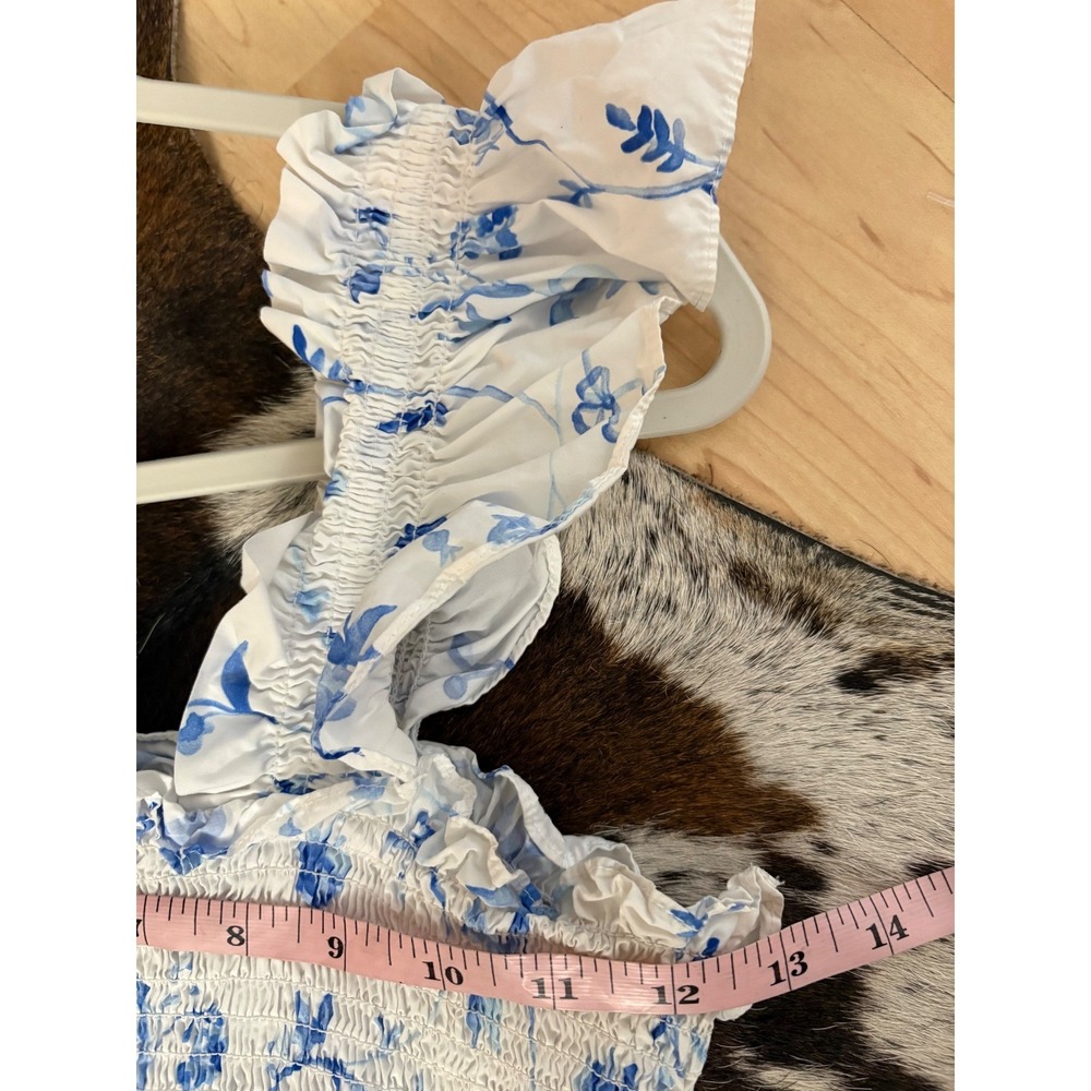 Hill House The Ellie Nap Dress in Blue Botanical Size Large - Picture 5 of 8